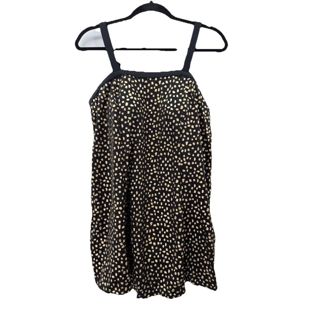 Swimsuits For All Black & Gold Swim Dress NWT Sz 16 Built In Bra